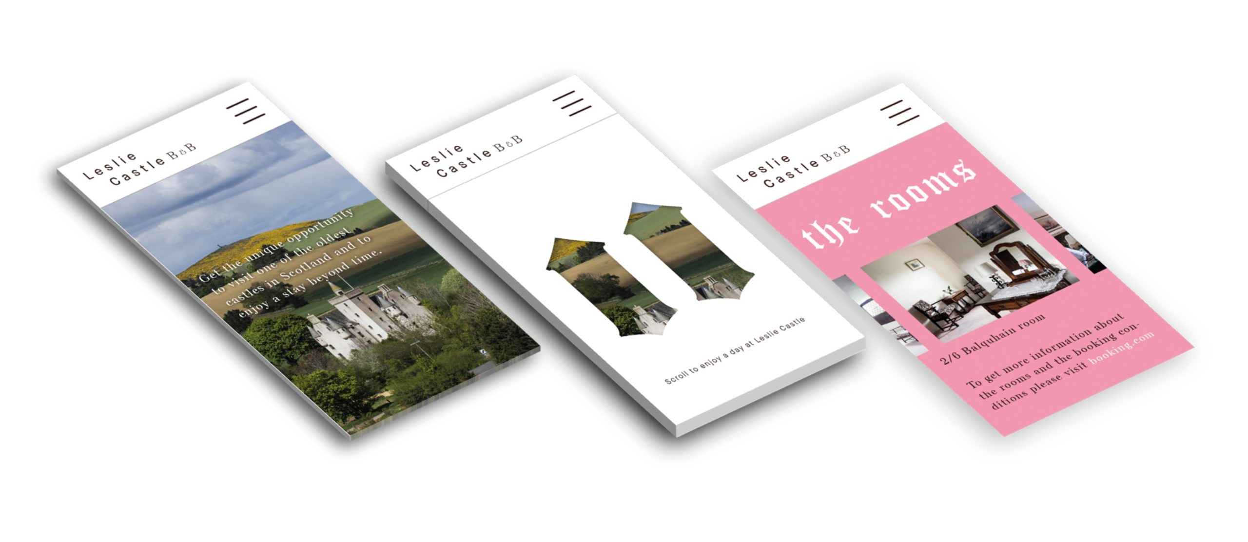 Leslie Castle Website mobile