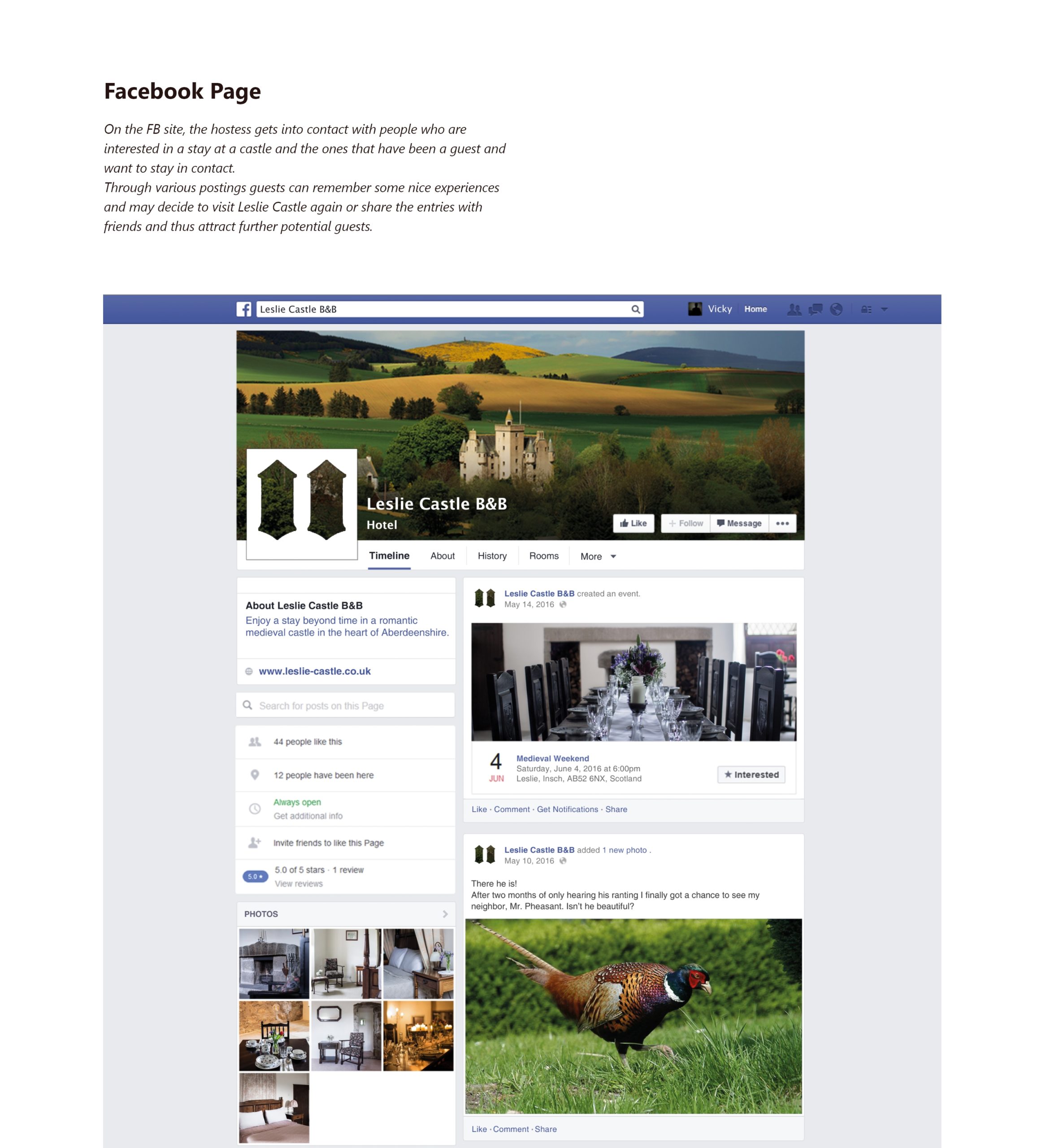 Leslie Castle Facebook Page